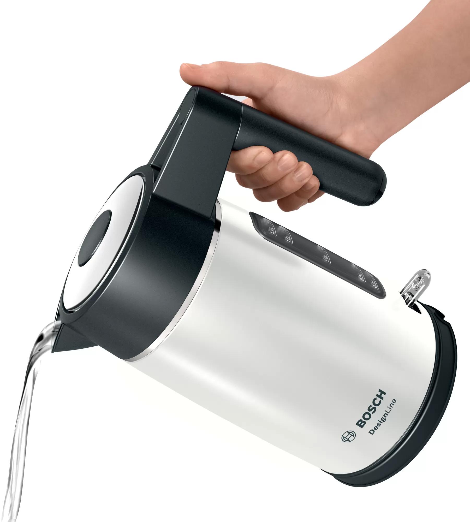 Virdulys Bosch TWK5P471 DesignLine, Sidabro spalvos, 1,7 L