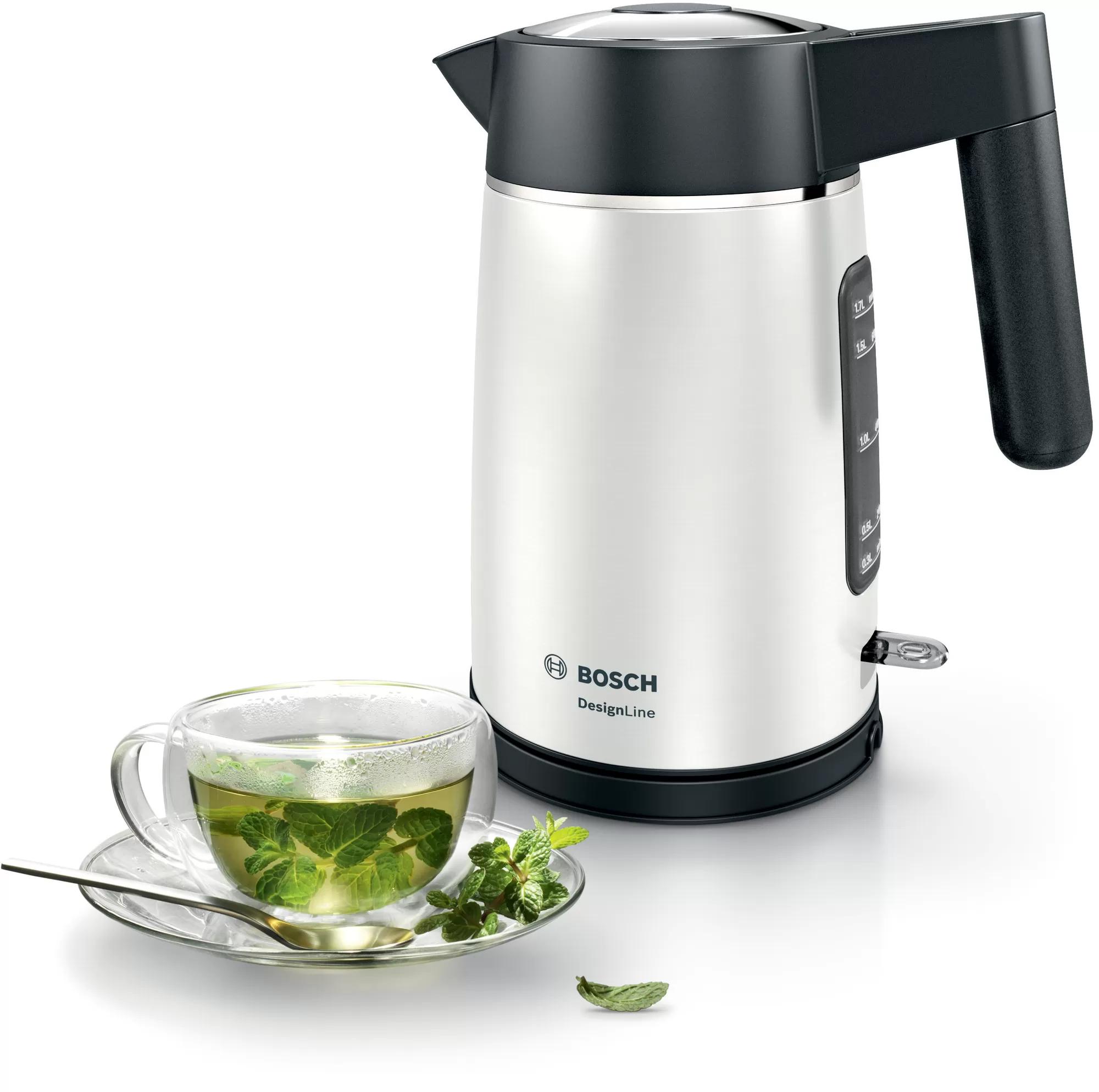 Virdulys Bosch TWK5P471 DesignLine, Sidabro spalvos, 1,7 L