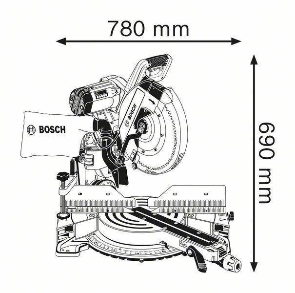 Bosch Stacionarus diskinis pjūklas GCM 12 GDL