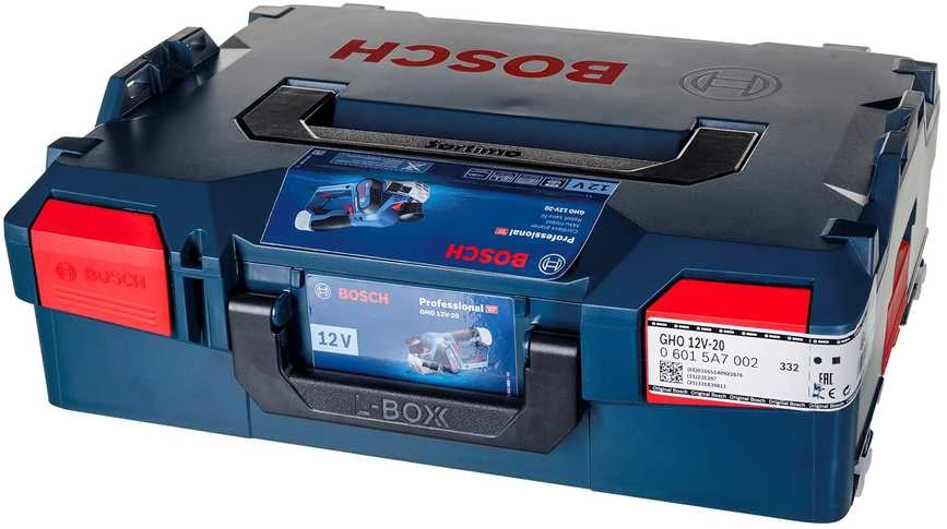 Bosch Akumuliatorinis oblius GHO 12V-20, Be baterijų ir kroviklio