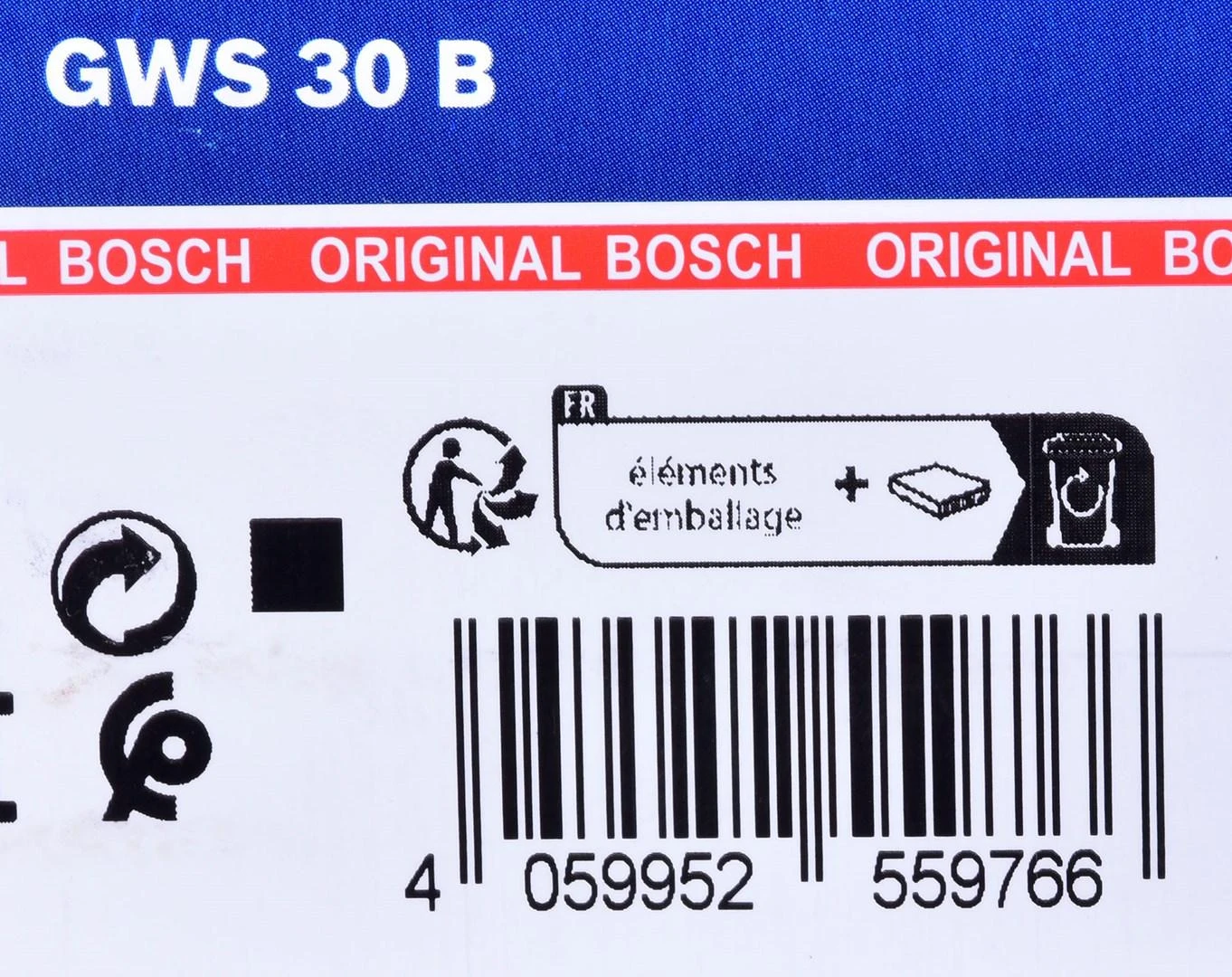 Kampinis šlifuoklis BOSCH GWS 30-230 B