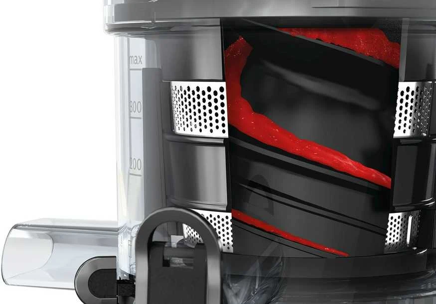 Bosch MESM731M Lėtaeigė sulčiaspaudė, VitaExtract, 150 W, Juoda, šiaušto nerūdijančio plieno