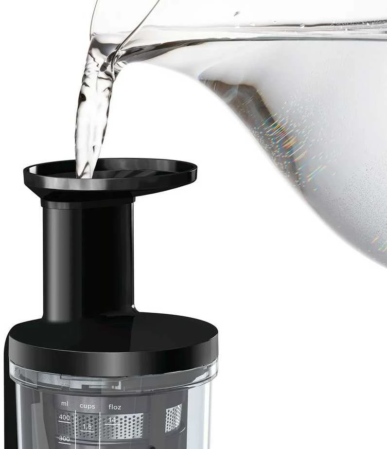 Bosch MESM731M Lėtaeigė sulčiaspaudė, VitaExtract, 150 W, Juoda, šiaušto nerūdijančio plieno