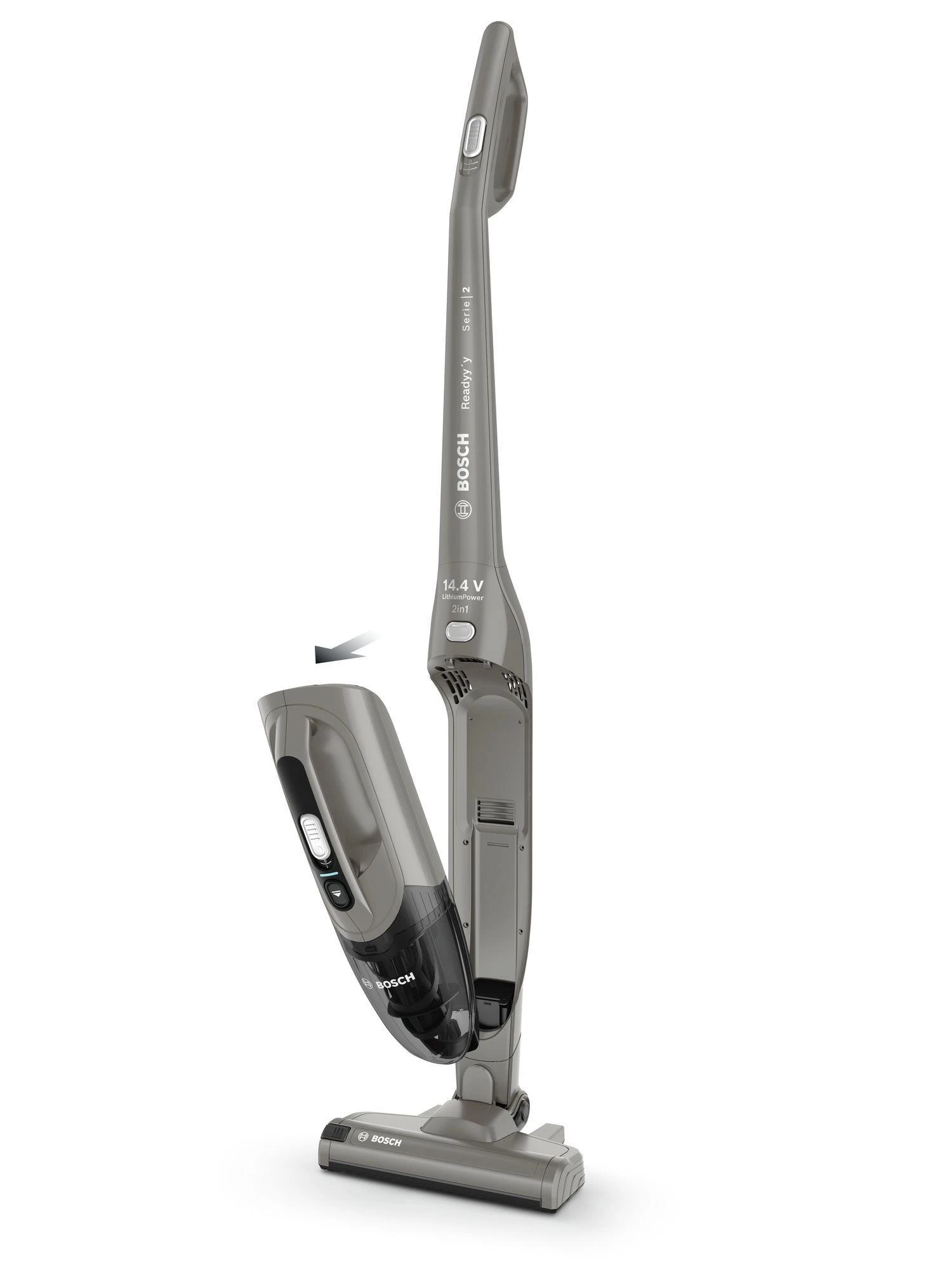 Bosch BBHF214G Serija 2, Įkraunamasis dulkių siurblys, Readyy'y 14.4V, Grafito