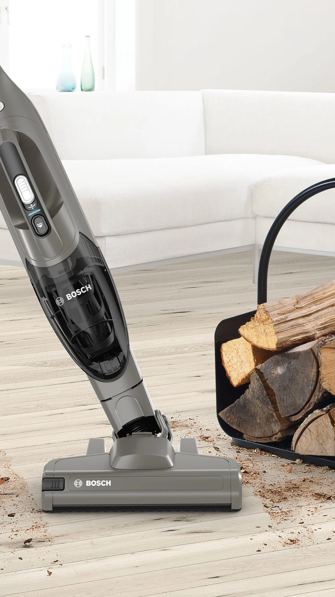Bosch BBHF214G Serija 2, Įkraunamasis dulkių siurblys, Readyy'y 14.4V, Grafito