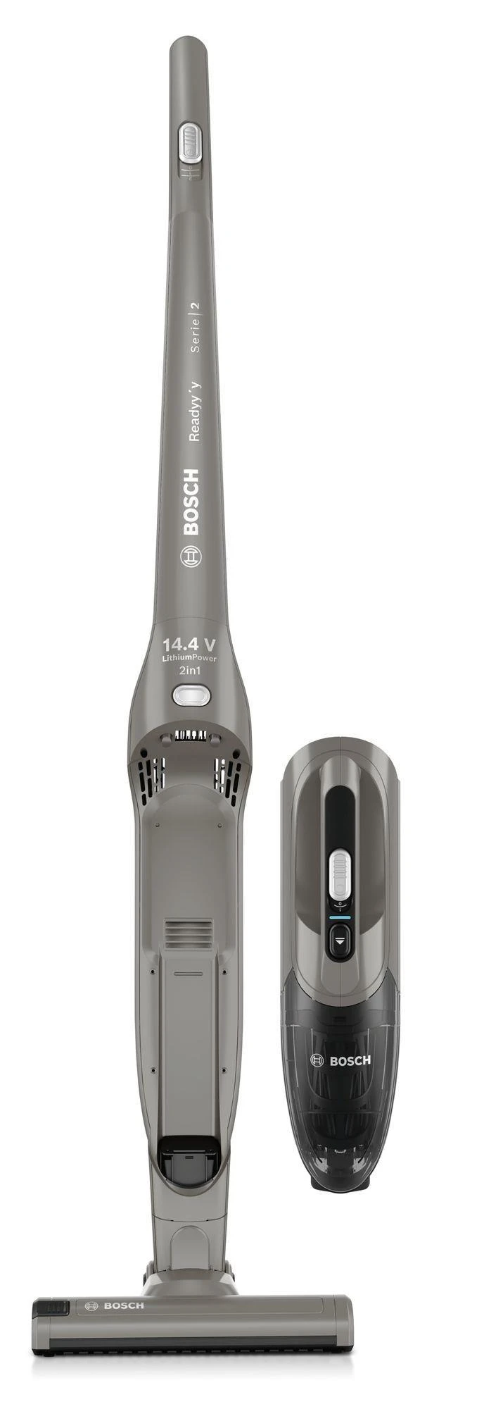 Bosch BBHF214G Serija 2, Įkraunamasis dulkių siurblys, Readyy'y 14.4V, Grafito