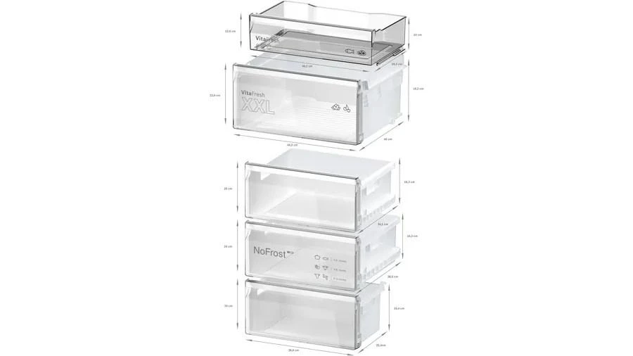Šaldytuvas Bosch KGN362IDF Serie | 4, Laisvai statomas, 186 x 60 cm, inox-easyclean