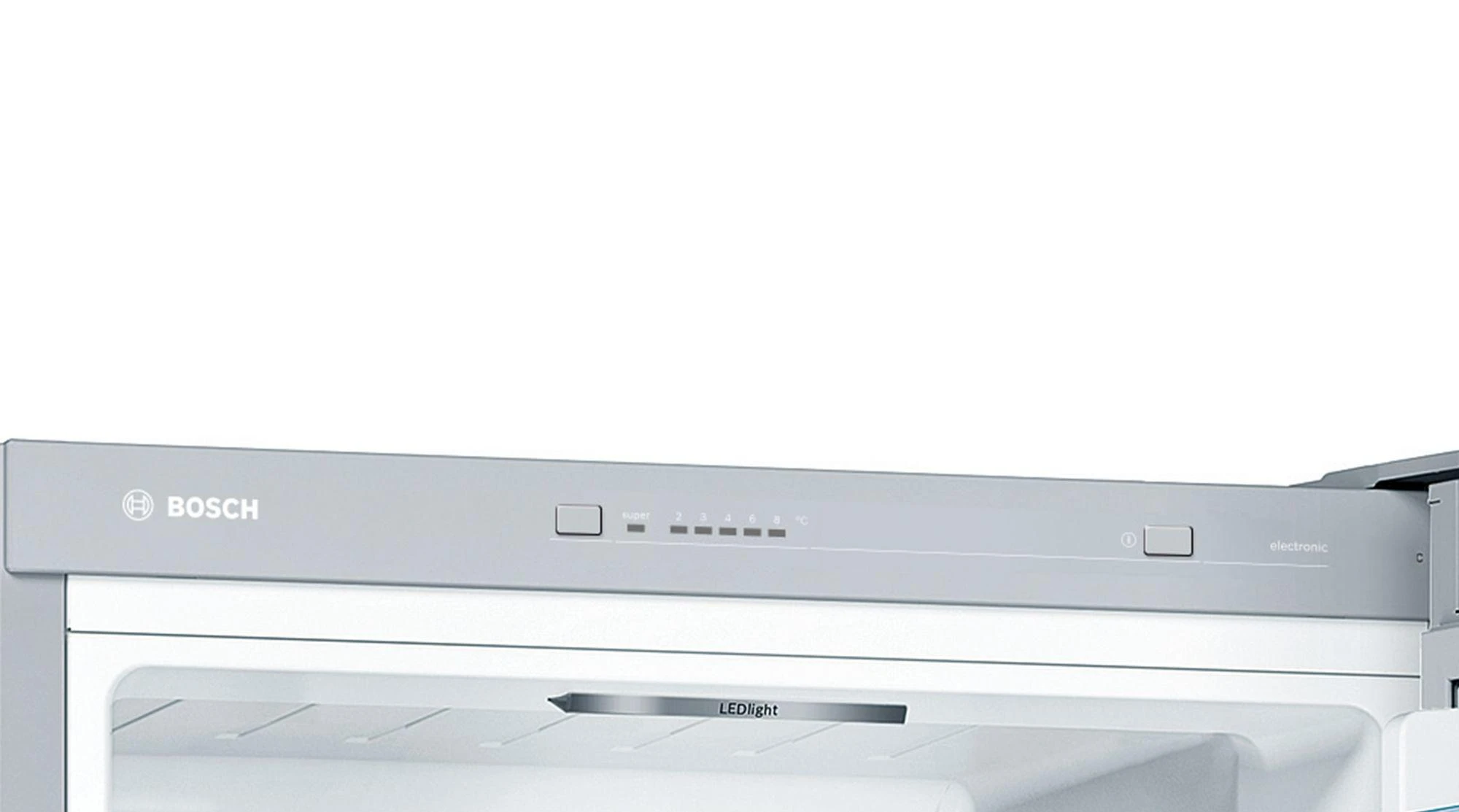 Bosch KGV33VLEA Serija 4, Laisvai statomas šaldytuvas-šaldiklis su šaldiklio skyriumi apačioje, 176 x 60 cm, Nerūdijančio plieno efektas