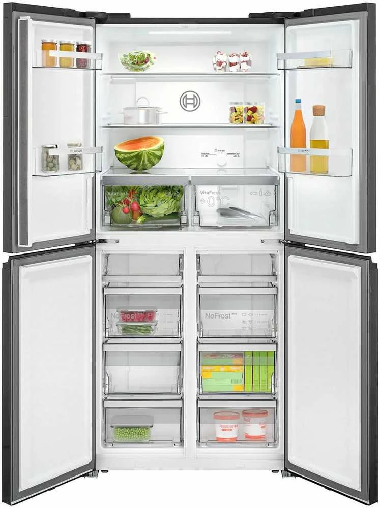 Bosch Series 4 KMC85LBEA šoninis šaldytuvas Laisvai pastatomas 547 L E Juodas