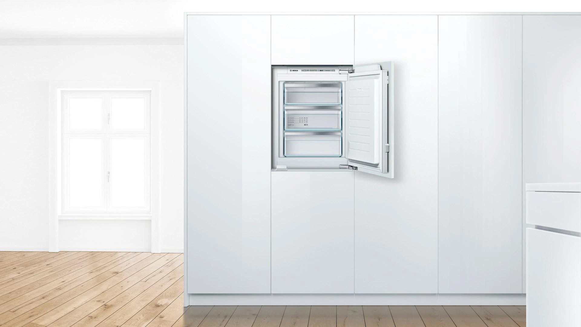 Bosch ‎GIV11AFE0 GIV11AFE0 Serija 4, Įmontuojamasis šaldiklis, 71.2 x 55.8 cm, plokščias vyris