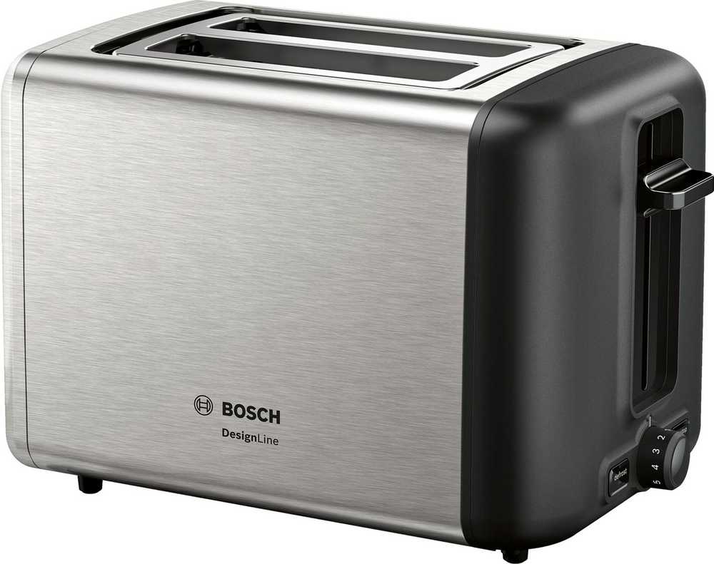 Bosch Kompaktiškas skrudintuvas DesignLine, nerūdijančio plieno TAT3P420DE