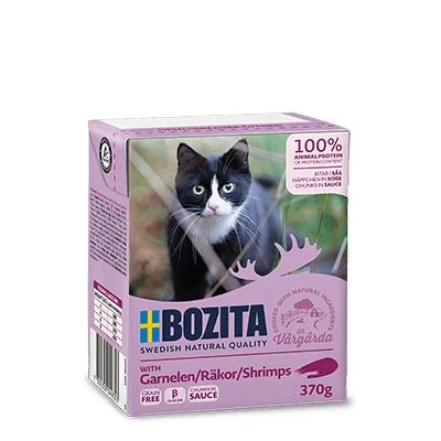 Drėgnas Kačių Maistas - Bozita Gabalėliai Padaže Su Krevetėmis