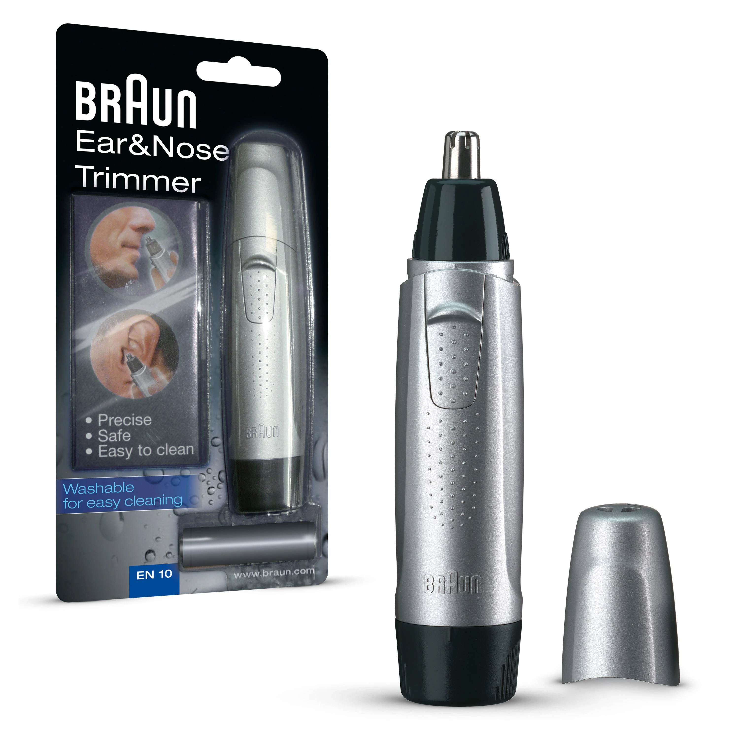 Braun Ear&Nose EN10 plaukų kirpimo mašinėlė Juoda, Sidabras