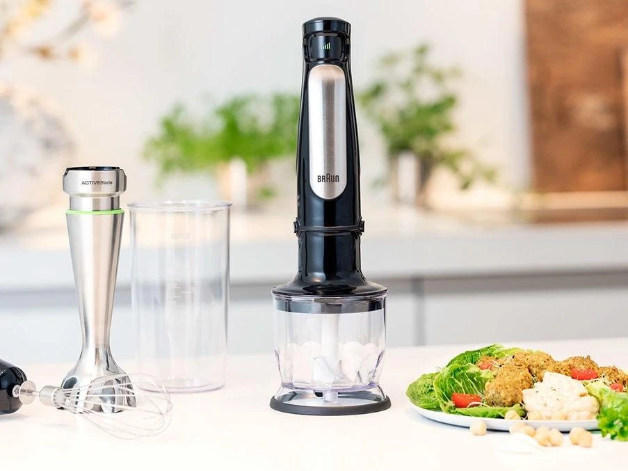 Braun MQ 7025X 0,6 L Panardinamas maišytuvas Juoda, Nerūdijančiojo plieno 1000 W