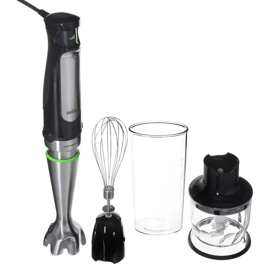 Braun MQ 7025X 0,6 L Panardinamas maišytuvas Juoda, Nerūdijančiojo plieno 1000 W