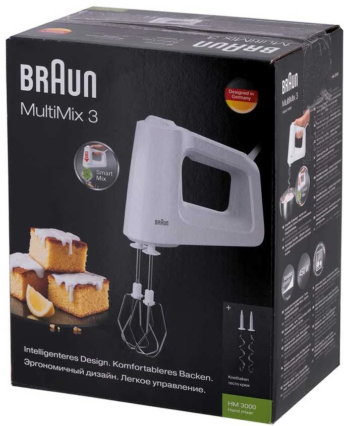 Plakiklis Braun MultiMix HM 3000 WH Rankinis plaktuvas Balta 450 W