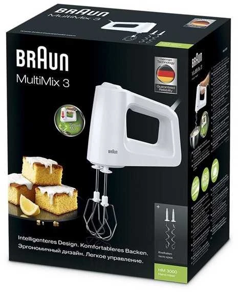 Plakiklis Braun MultiMix HM 3000 WH Rankinis plaktuvas Balta 450 W