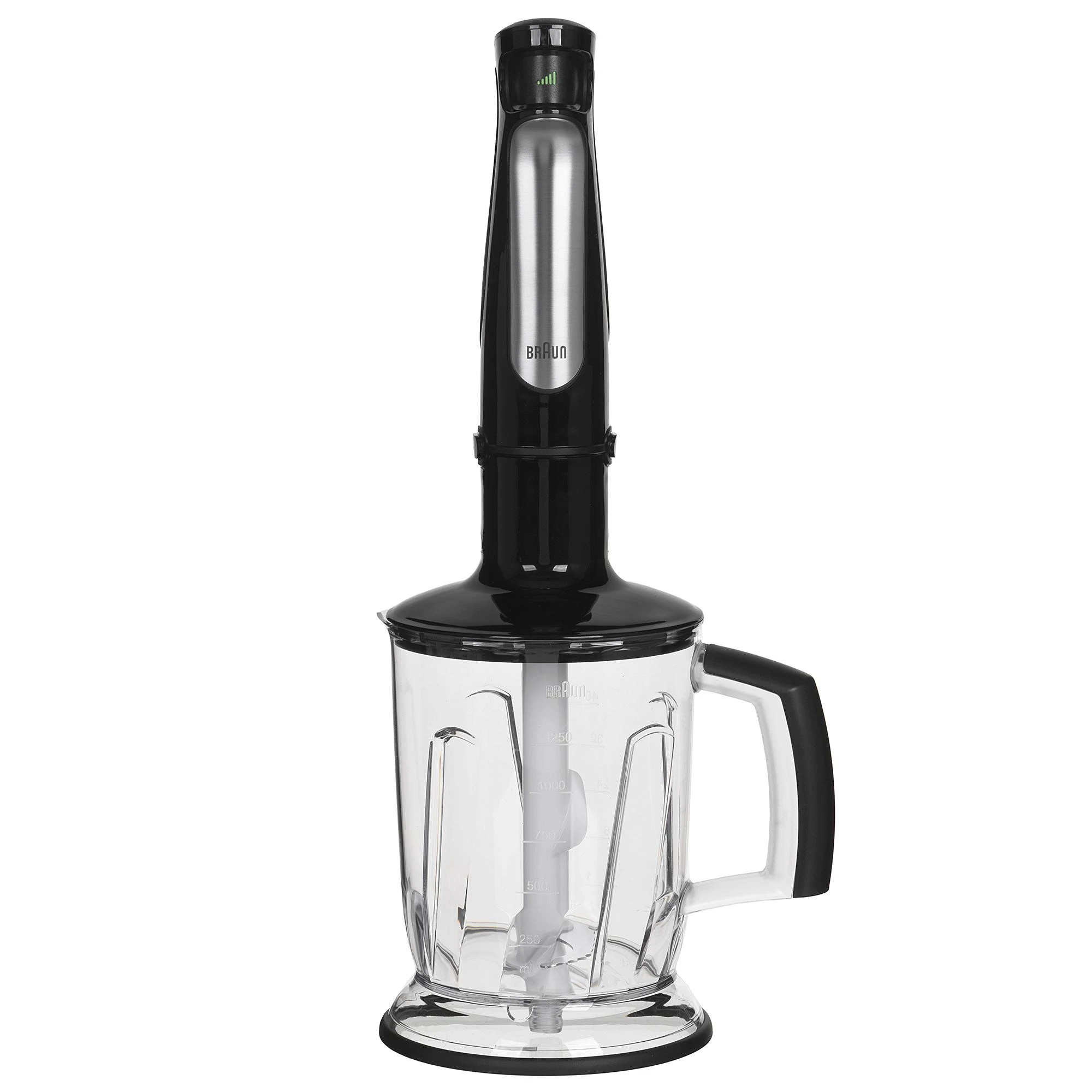 Braun MultiQuick 7 MQ 7045X 1,25 L Panardinamas maišytuvas Juoda, Nerūdijančiojo plieno 1000 W