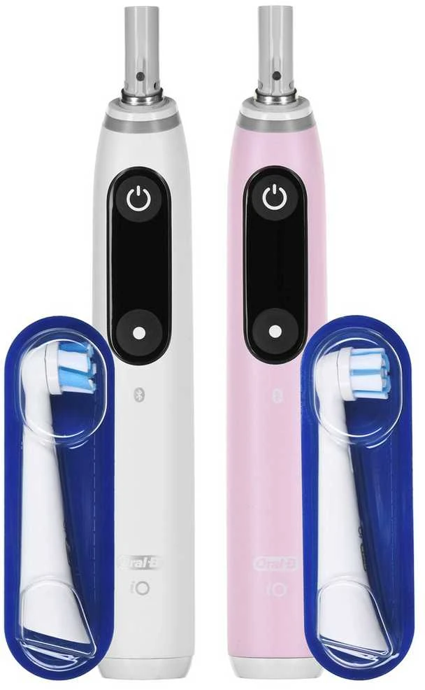 Braun iOM6d.2I6.1 Oral-B iO6 Duo Pack Elektrinis Dantų Šepetėlis Baltas + Rožinė Sand Extra Handle