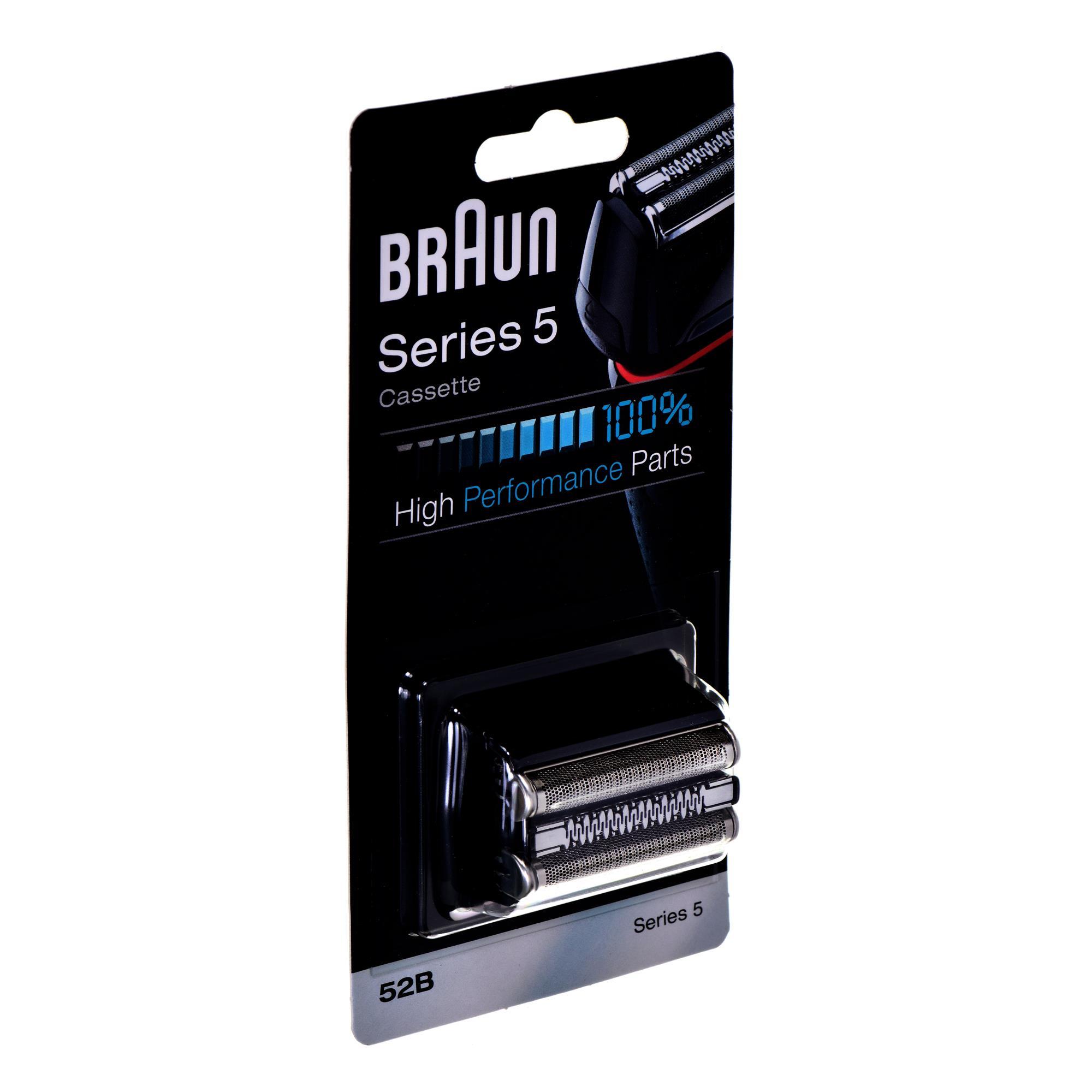 Braun Series 5 52B Electric Shaver Head Replacement Cassette Juodas