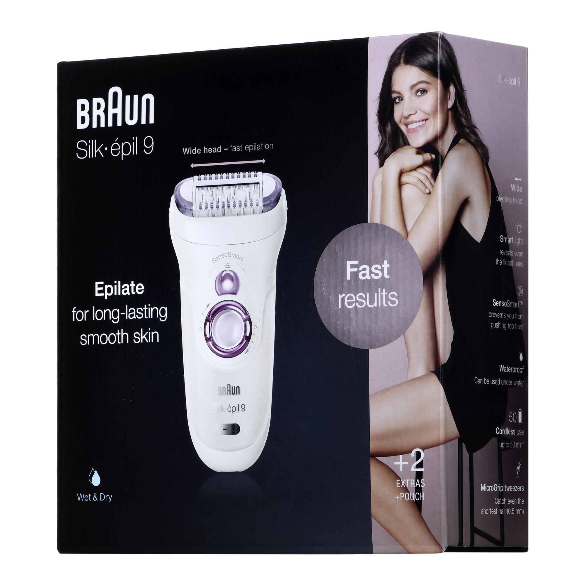 Braun Silképil 9 SensoSmart 9 / 700 Violetinė, Balta 40 pincetai