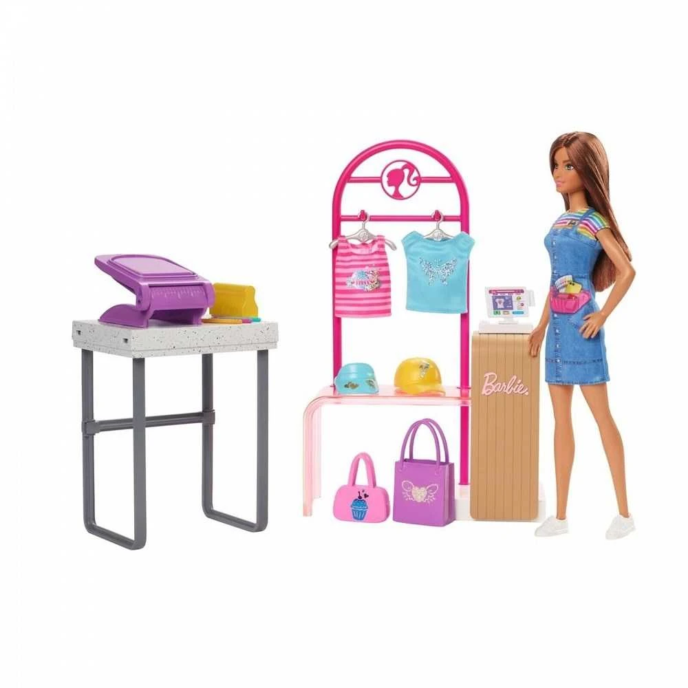 Barbie Barbės butiko rinkinys su lėle ir aksesuarais HKT78