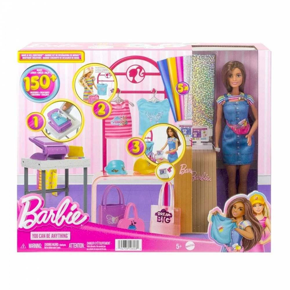 Barbie Barbės butiko rinkinys su lėle ir aksesuarais HKT78