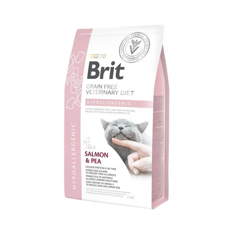 Brit GF Veterinary Diets sausas maistas katėms Hypoallergenic 2kg