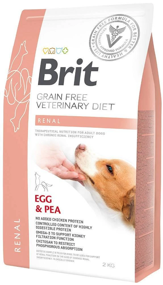 Brit GF Veterinary Diets sausas Maistas šunims Renal 2kg