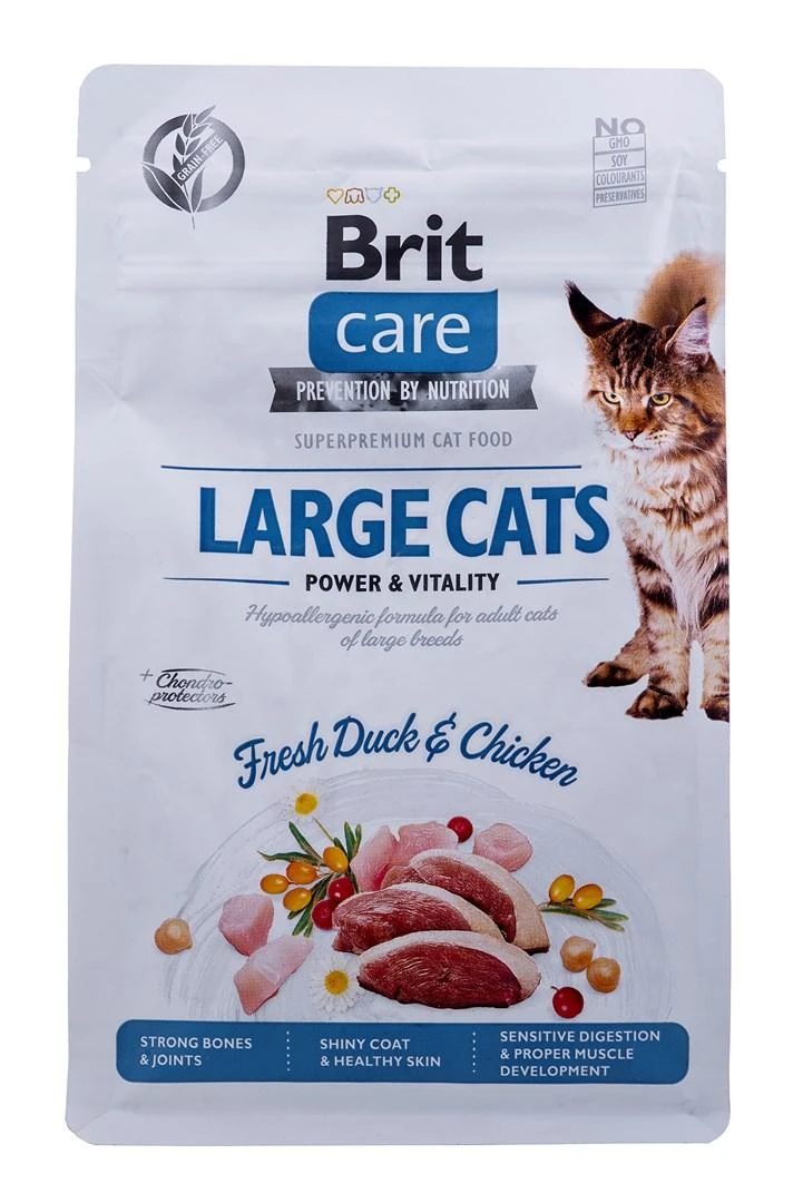 Brit Care Cat GF Large cats Power&Vitality sausas maistas katėms 0,4kg