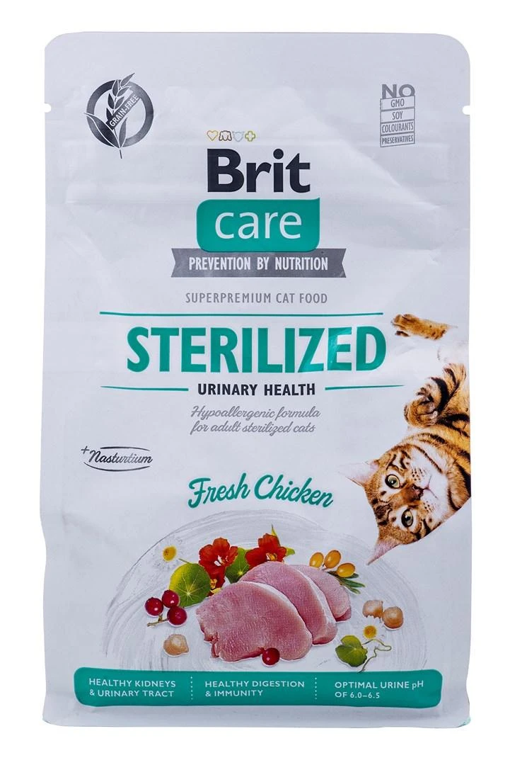 Brit Care Cat GF Sterilizuota šlapimo sveikata (Šviežia vištiena) 0,4kg