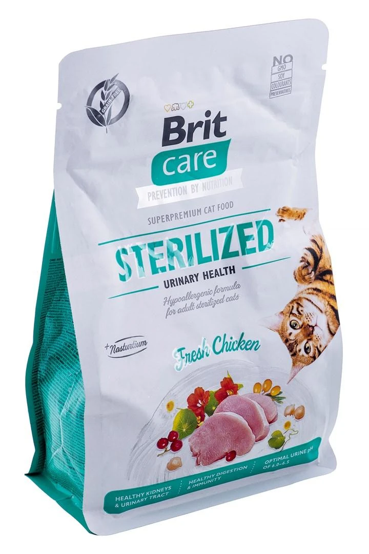 Brit Care Cat GF Sterilizuota šlapimo sveikata (Šviežia vištiena) 0,4kg
