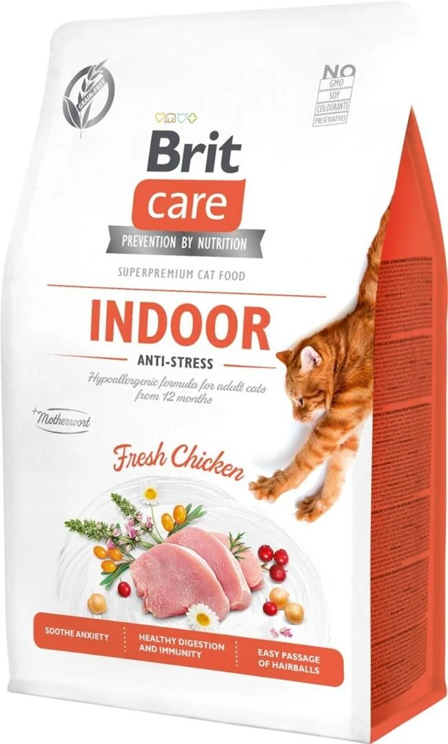 Brit Care Cat GF Indoor Anti-stress sausas maistas katėms 2kg