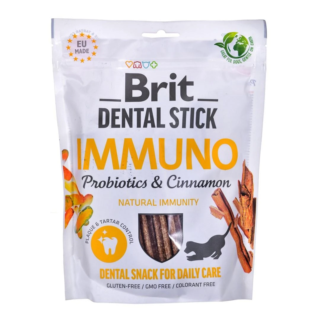 Šunų Skanėstai - BRIT Dental Stick su Immuno Probiotikais ir Cinamonu 251 G