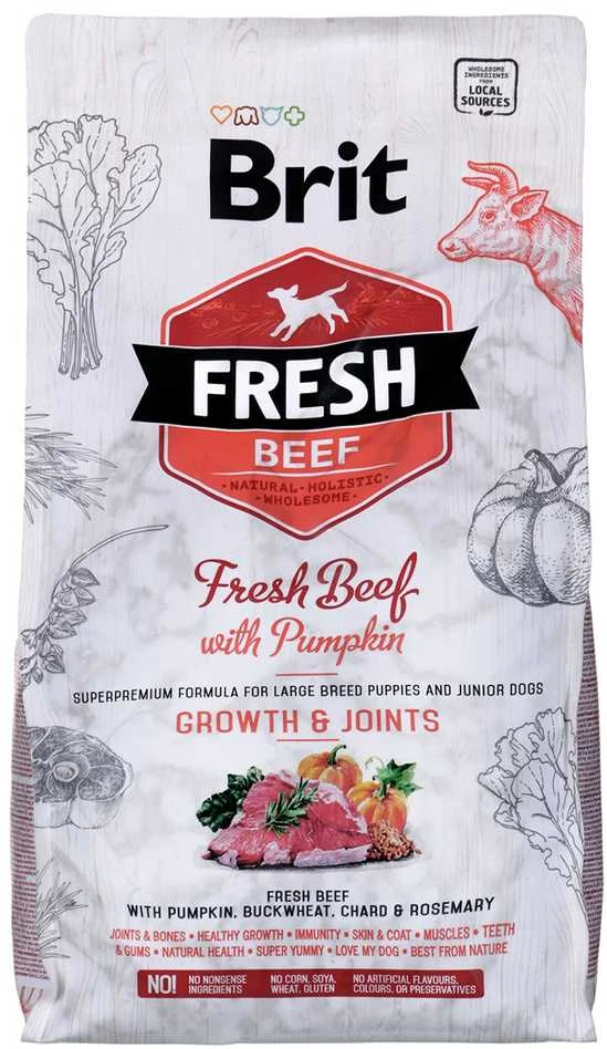 Brit Fresh Dog Jautiena su moliūgas Puppy Large 2,5kg