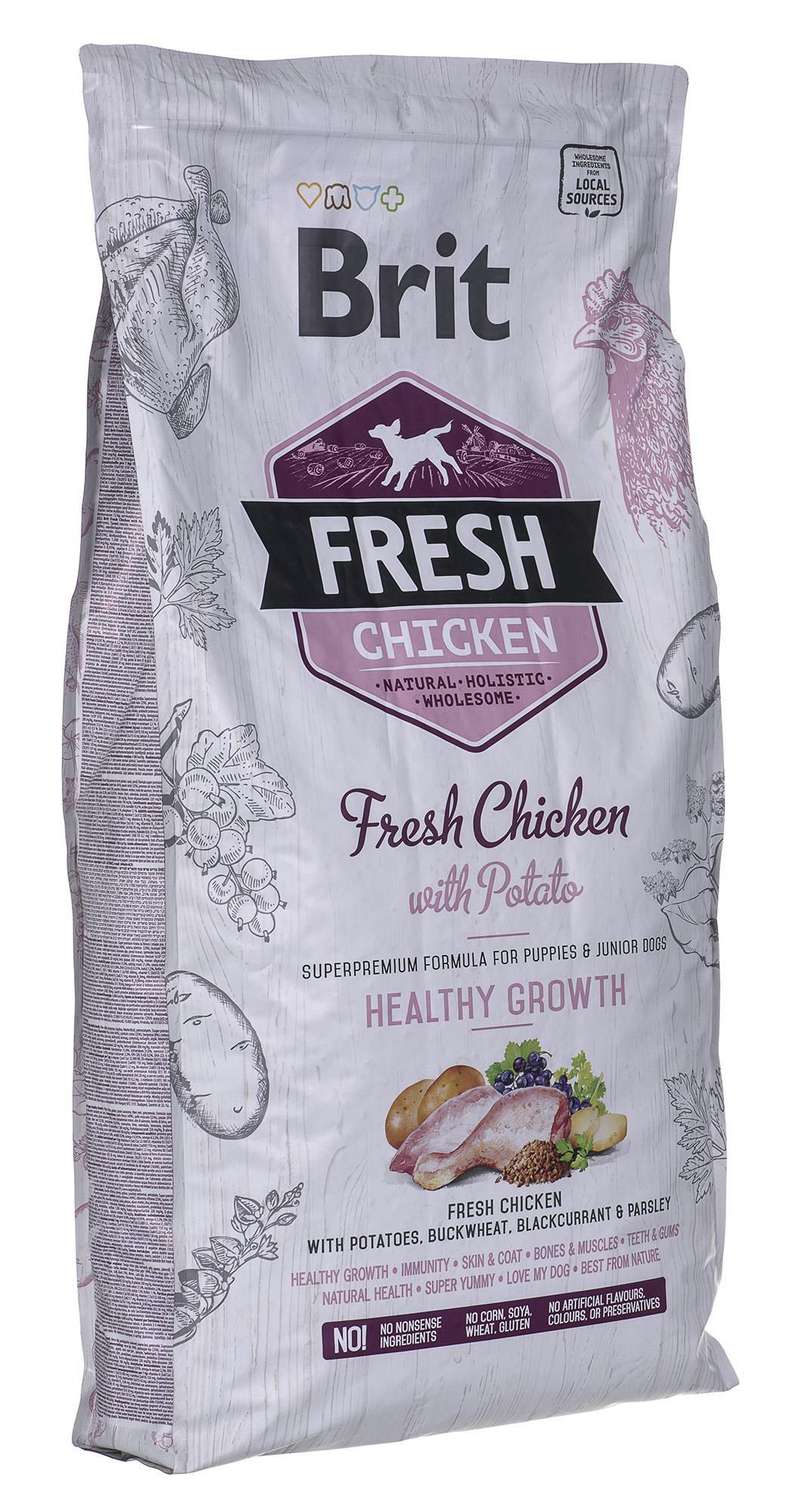Brit Fresh Dog su vištiena ir bulvėmis Puppy 12kg