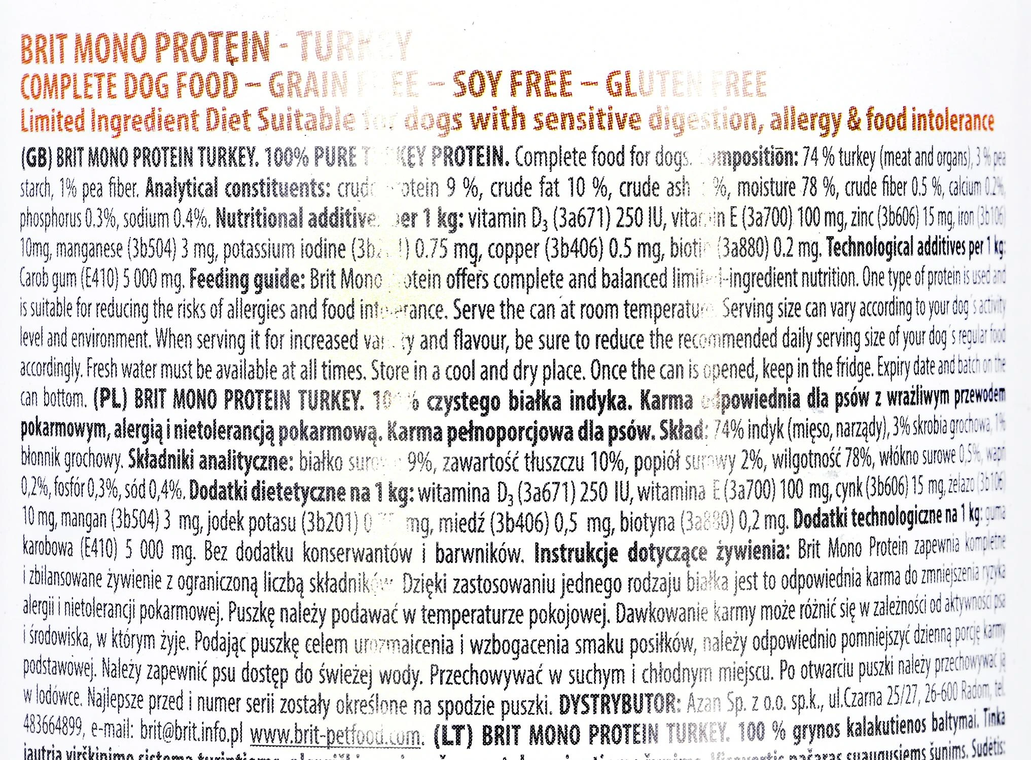 BRIT CARE Mono Protein jautiena f&ryžiai 400g