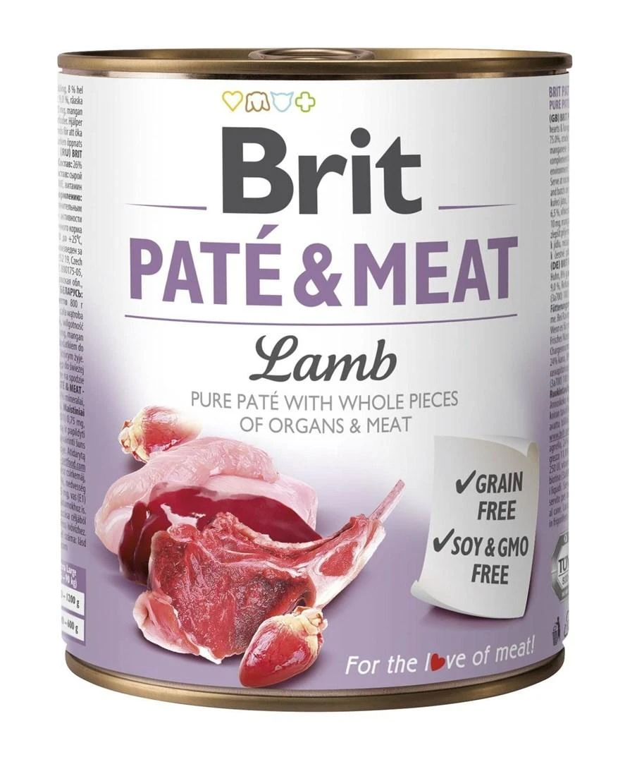 Šunų Maistas - Brit Paté su ėriena 800g