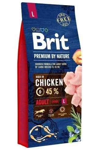 Brit Premium By Nature sausas maistas suaugusiems L dydžio pašarams 8kg