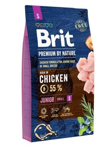 BRIT Premium by Nature vištiena Small Junior - sausas šunų maistas - 3kg
