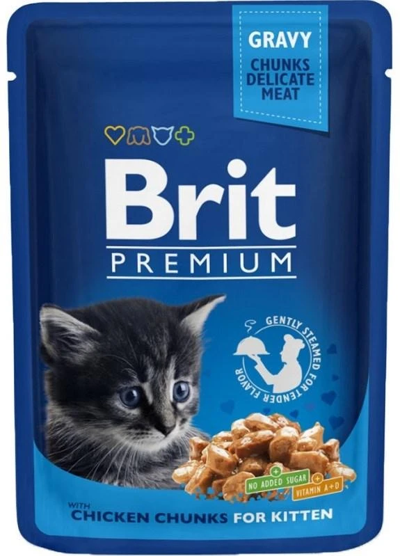 Brit Premium vištiena Chunks Kitten 100 g