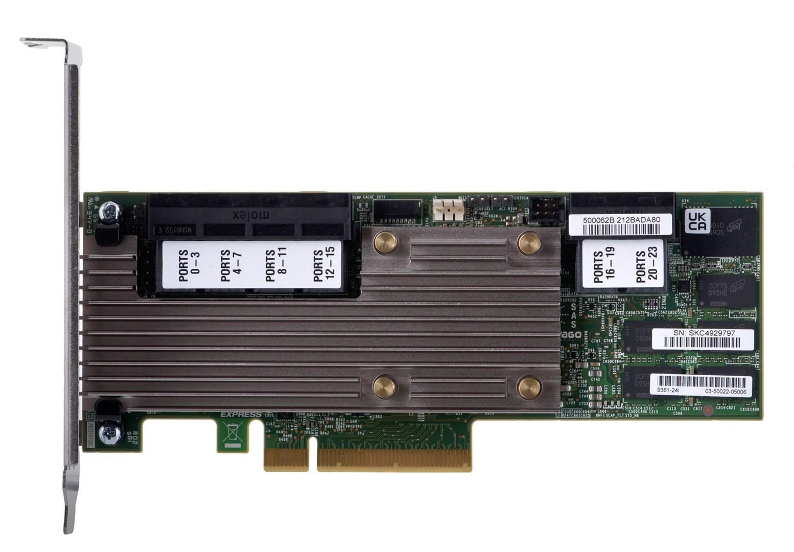 Kontrolierius Broadcom Broadcom MegaRAID 9361- 24I 24xSAS 12Gbs PCIE BRC - 05- 50022- 00