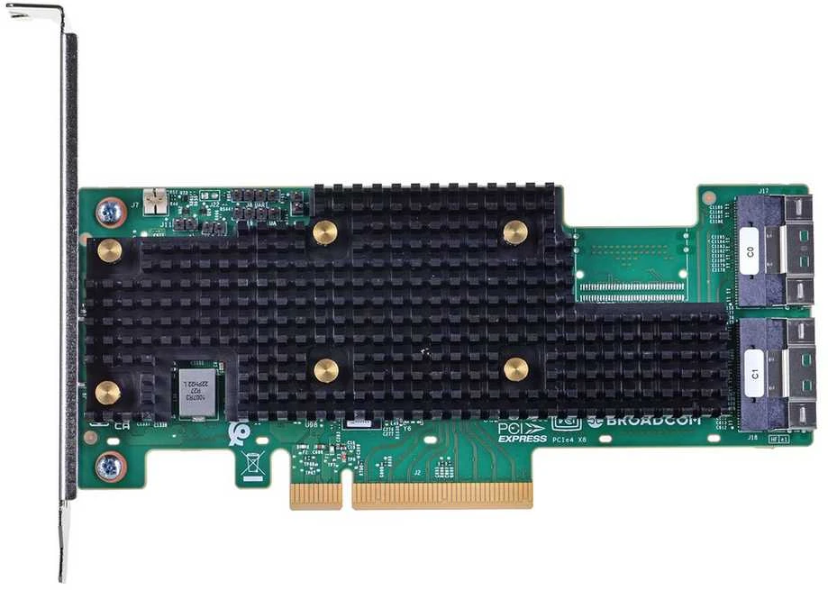 Broadcom BCM HBA 9600-16i SAS / SATA / NVMe sąsajos kortelės / adapteris Vidinis SFF-8654