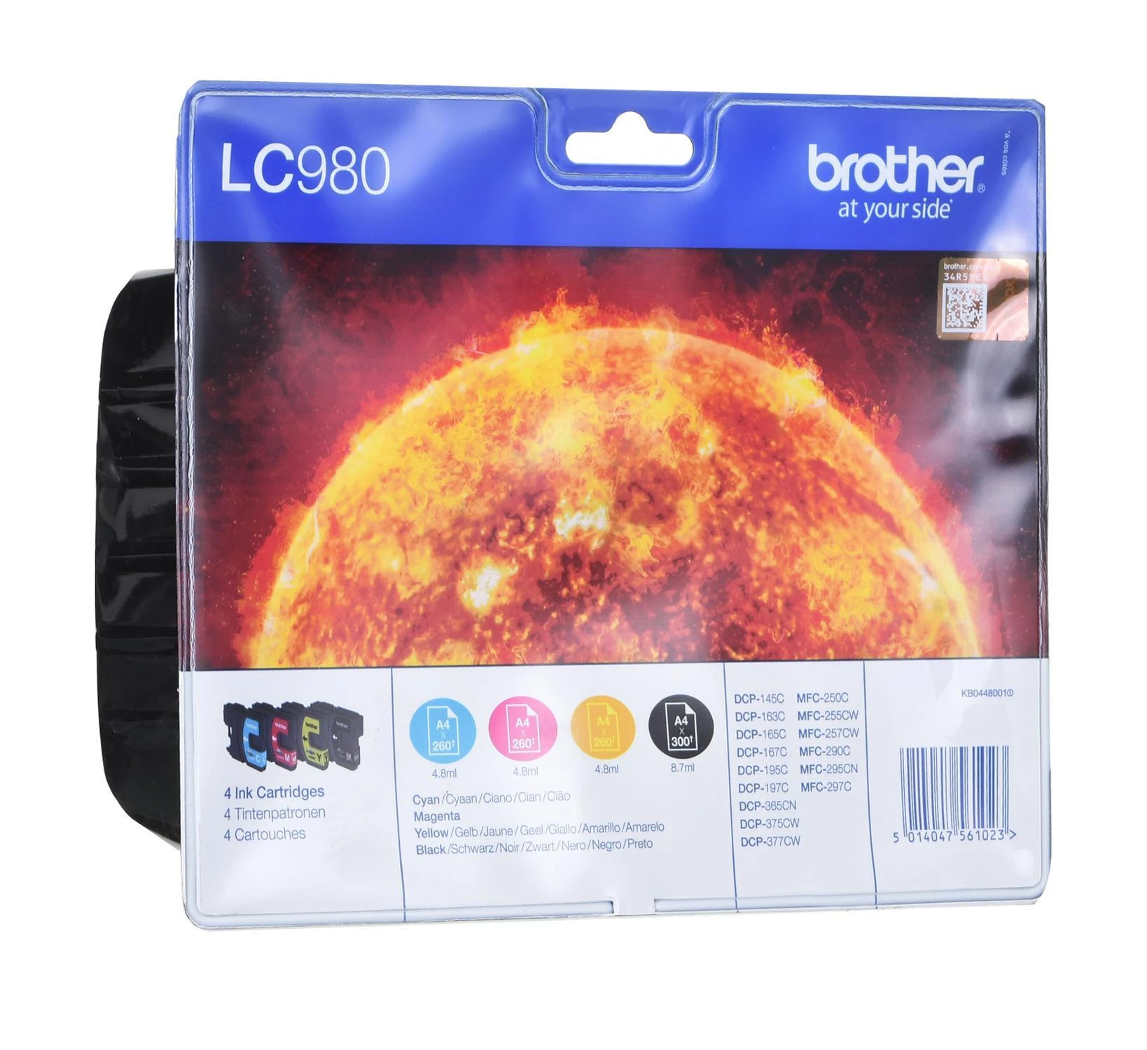 Rašalo kasetė Brother LC980 CMYK | DCP145C/ DCP165C/ MFC250C/MFC290C