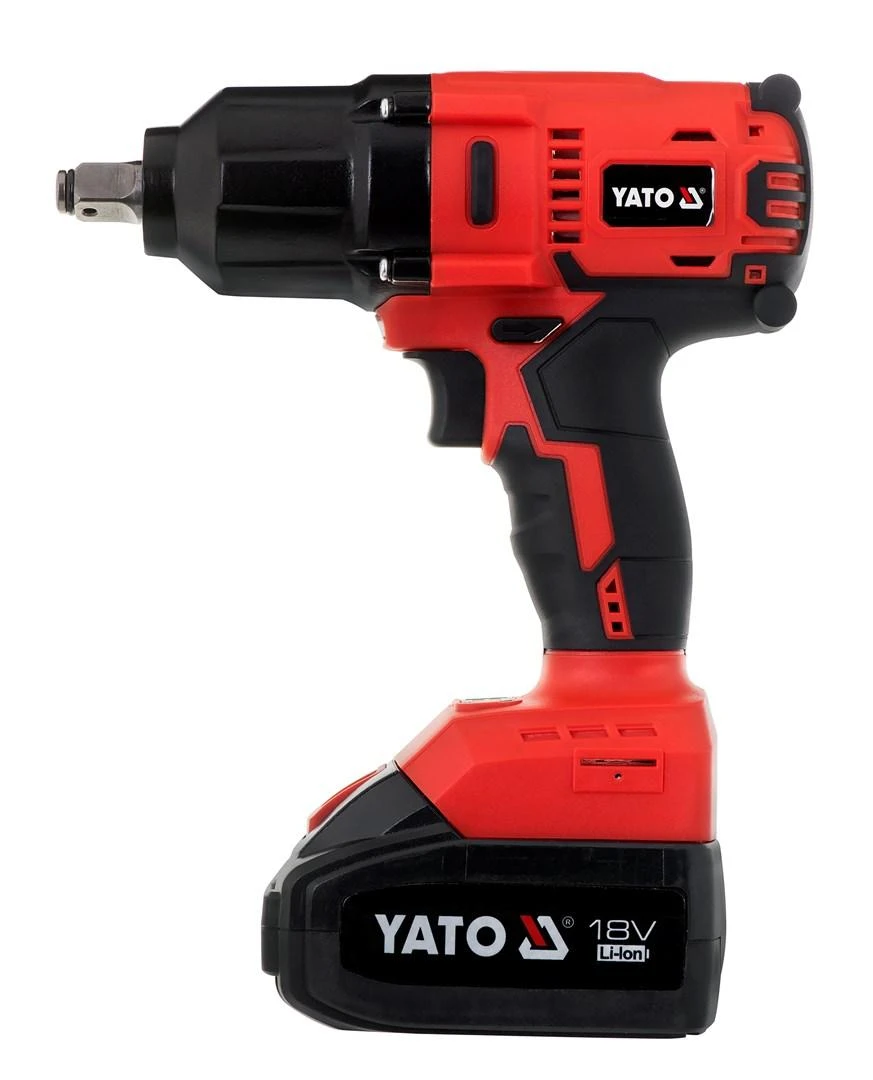 YATO Akumuliatorinis bešepetėlinis smūginis veržliasūkis YT-82806, Li-ion, 18V, 1x3.0 Ah, 700Nm, 1/2"