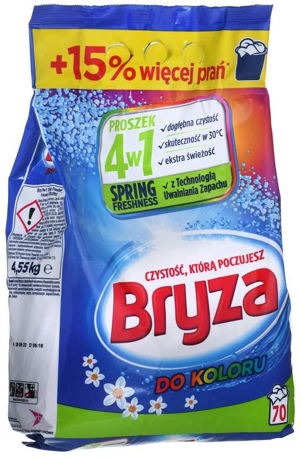 Bryza 4w1 SPRING FRESHNESS skalbimo milteliai spalvotiems audiniams 4,55 kg