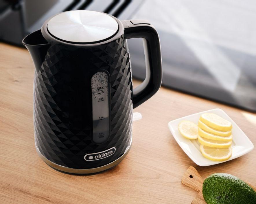 Elektrinis Virdulys - Eldom ELLI, Talpa 1,7 L, Galia 2200 W, Juodas