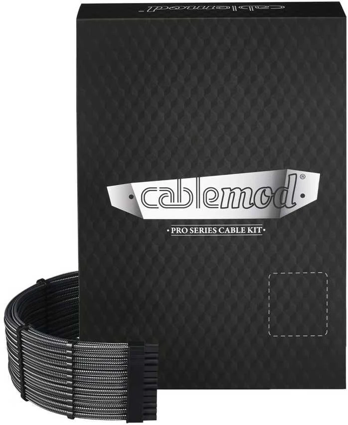 „CableMod C-Series PRO ModMesh“ kabelių rinkinys, skirtas „Corsair AXi/HXi/RM“ („Geltona Label“) – anglies pluošto