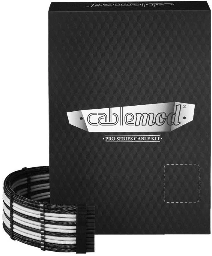 CableMod C-Series PRO ModMesh Cable Kit for RMi/RMx/RM (Juodas Label) – juodos spalvos/baltos spalvos