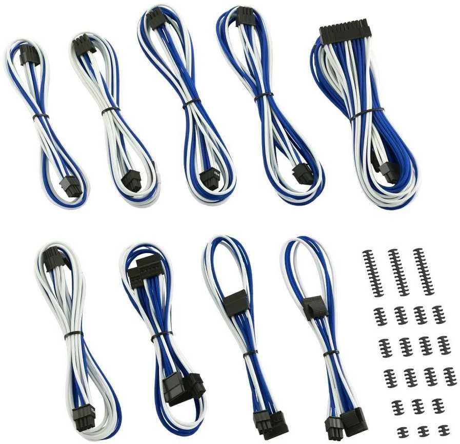 CableMod Classic ModMesh C-Series Cable Kit Corsair AXi, HXi & RM – baltas/mėlynas